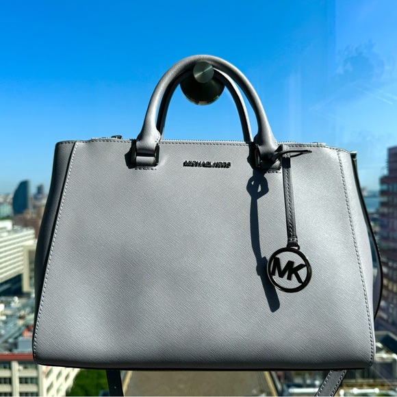 Grey Lilac Michael Kors Kellen Medium Satchel - Picture 1 of 4